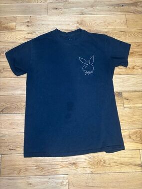 Black “Playboy Front” & Back Graphic Tee